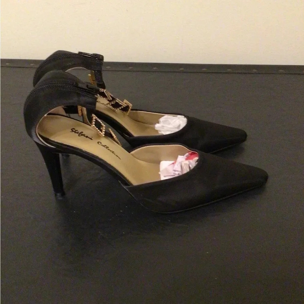 Elegant Ladies Black Dress Shoes-Designed By Stefani Collection